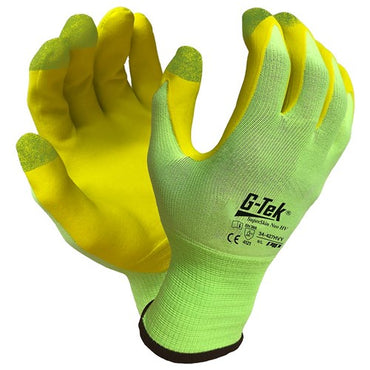 G-Tek Superskin NEO Hi Vis Gloves - 1 or 12 pairs in 6 Size Options