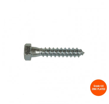 Macsim Hex Head Coach Screws Zinc Plated - Various Sizes and Quantities