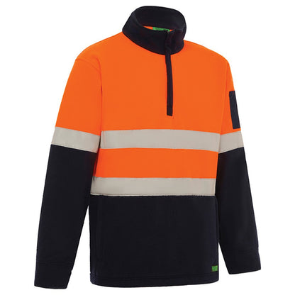 Hi Vis 2 Tone 1/4 Zip Taped Polar Fleece Jumper - 2 Colour Options in Various Sizes
