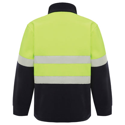 Hi Vis 2 Tone 1/4 Zip Taped Polar Fleece Jumper - 2 Colour Options in Various Sizes