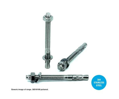 Macsim Hex Head Wedge Anchor 304 Grade Stainless Steel - Box of 100 - Various Sizes