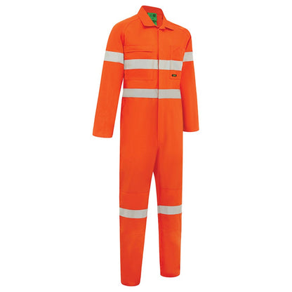 Hi Vis Tropical Orange Lightweight Taped Coverall with Zip Closure - Various Sizes