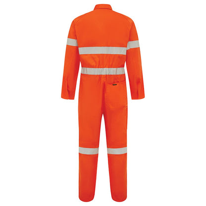 Hi Vis Tropical Orange Lightweight Taped Coverall with Zip Closure - Various Sizes