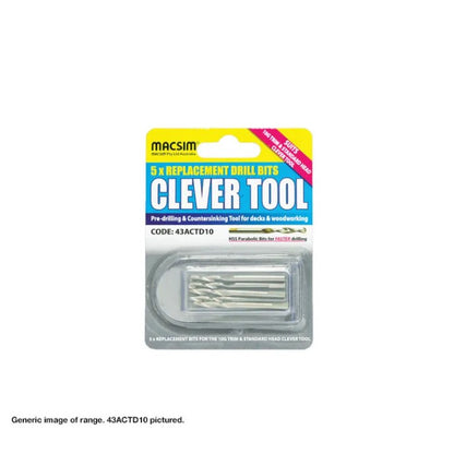 Macsim Clever Tool Replacement Drill Bits - Pack of 5 - Various Sizes