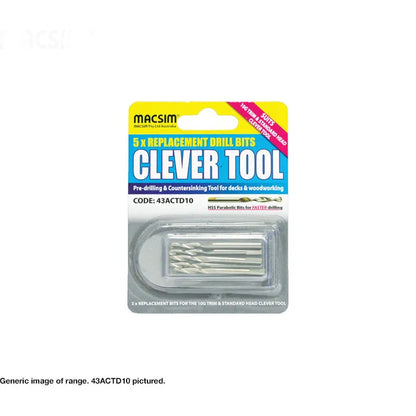 Macsim Clever Tool Replacement Drill Bits - Pack of 5 - Various Sizes