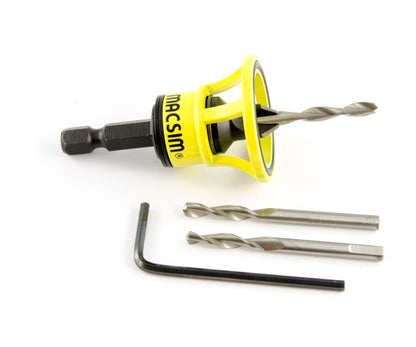 Macsim Clever Tool Pre Drilling & Countersinking Tool with Replacement Drill Bits - Various Sizes
