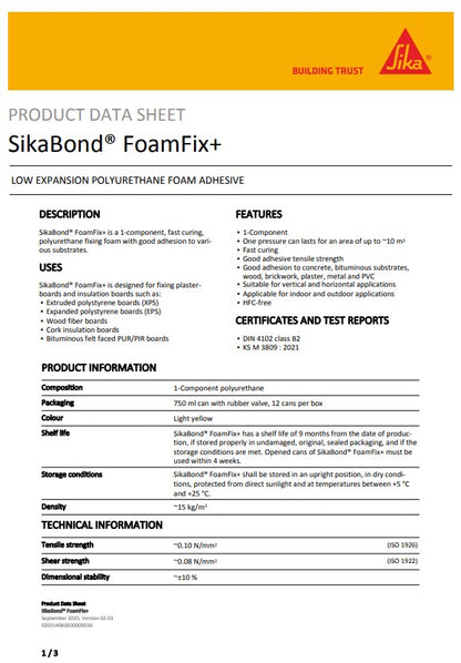 SikaBond FoamFix+ Box of 6