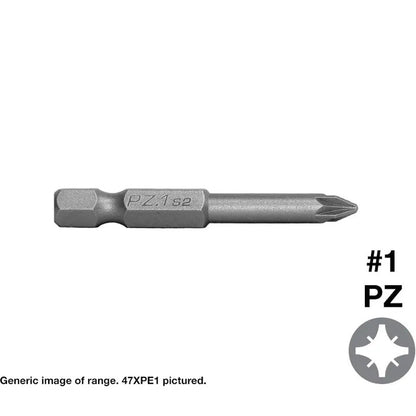 Pozi Drive Insert Bits in Various # Sizes - Pack of 10