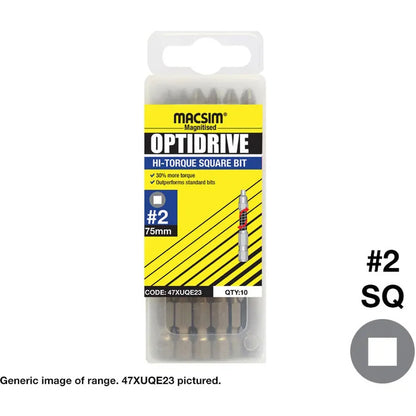 #2 TORSION Square or Phillips Drive Insert Bit - Pack of 10