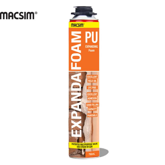 Macsim PU Expanding Foam 750ml can - Box of 12