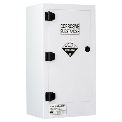 Pratt Class 8 Corrosive Substance Storage Cabinet Polypropylene - Various Door Shelf Combinations