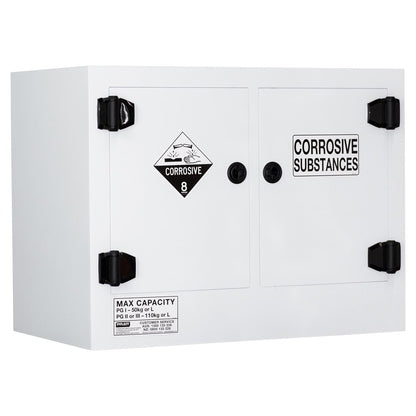 Pratt Class 8 Corrosive Substance Storage Cabinet Polypropylene - Various Door Shelf Combinations