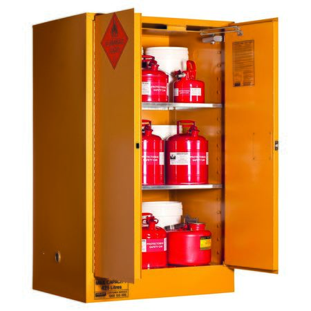 Pratt Class 3 Flammable Combustible Liquid Storage Cabinets - Various Door Shelf Combinations