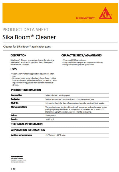 Sika Boom Cleaner 500ml - Box of 12