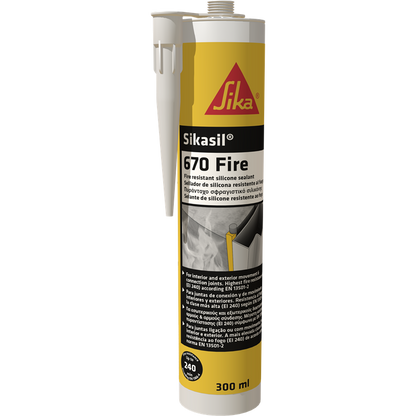 SikaSil-670 Fire Grey 300ml Cartridge - Box of 12