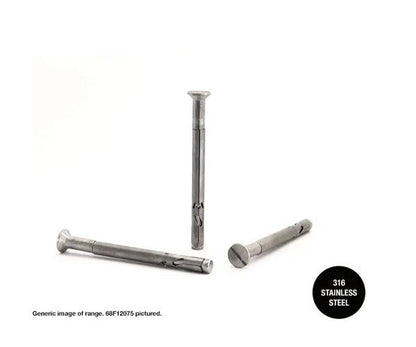 Macsim Countersunk MasonBolt / AnchorBolt 316 Grade Stainless Steel - Various Sizes and Quantities