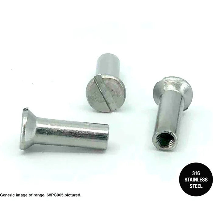 Macsim Post Screw Head Masonbolt / AnchorBolt 316 Grade Stainless Steel - Box of 100 - Various Sizes