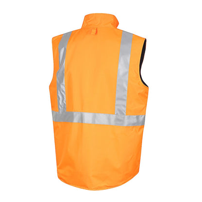Hi Vis Reversible Vest with Reflective Tape - 2 Colour Options in Various Sizes