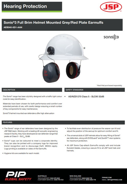 Sonis Mounted EarMuffs - 3 Style Options