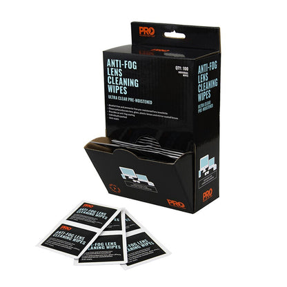 Pro Choice Lens Cleaning Wipes - Anti-Fog or Alcohol Free Box of 100