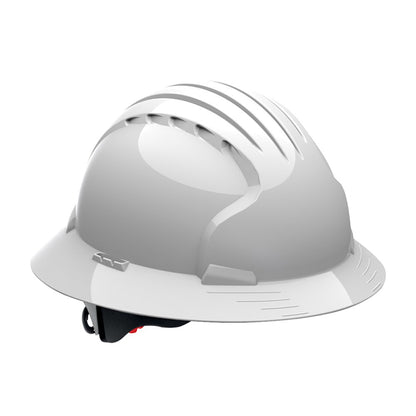 JSP Evo 6100 and 6161 Full Brim Hard Hat White - vented and unvented