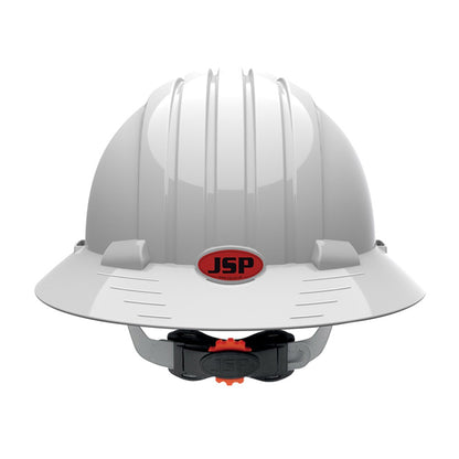 JSP Evo 6100 and 6161 Full Brim Hard Hat White - vented and unvented