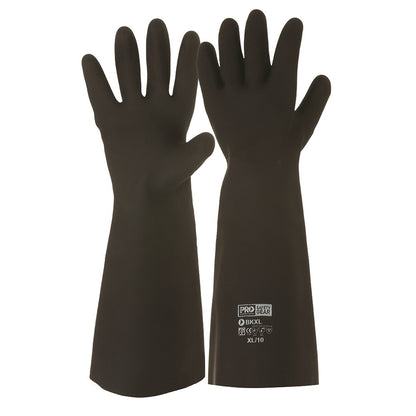 Pro Choice Black Knight 46cm Rubber Gloves - 1, 6 or 12 Pairs in 4 Size Options