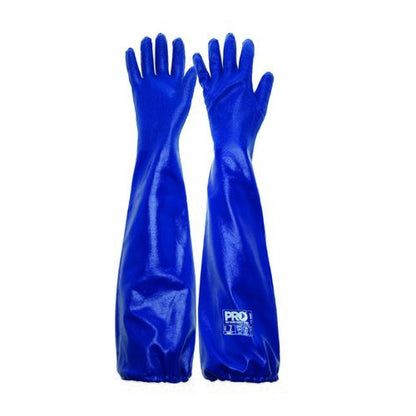 Pro Choice Blue Nitrile Extended Length Chemical Gloves - 6 Pairs in 5 Size Options