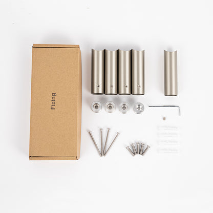 Radiant Full Set of Replacement Round Bar 80mm Brackets & Fixings for RTR Range of Towel Rails - Various Colour Finishes