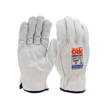 Pro Choice Riggamate Natural Cowgrain Gloves 12 Pairs - 6 Size Options