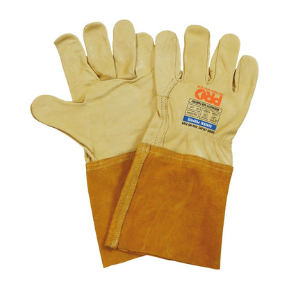 Pro Choice Cow Grain Rigger Gloves with Extended Cuff 1 Pair - 5 Size Options