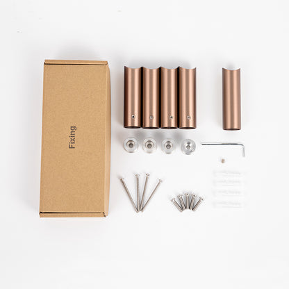 Radiant Full Set of Replacement Round Bar 80mm Brackets & Fixings for RTR Range of Towel Rails - Various Colour Finishes