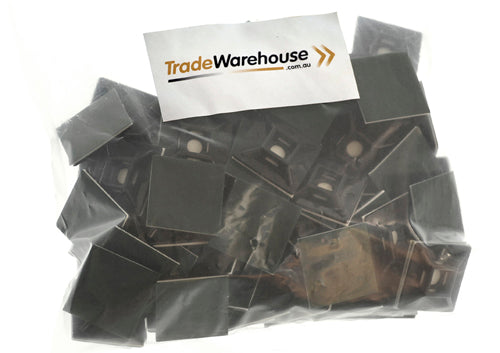 Nylon Cable Tie Mount Black 20mm - pack of 100