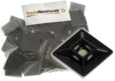 Nylon Cable Tie Mount Black 20mm - pack of 100