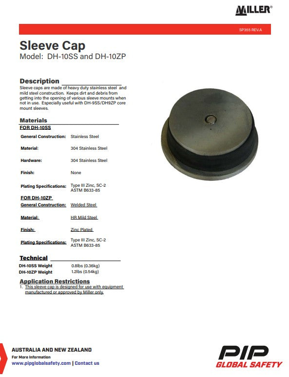 Miller DuraHoist Mount Sleeves, Parts and Accessories