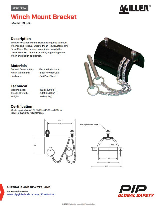 Miller DuraHoist Mount Sleeves, Parts and Accessories