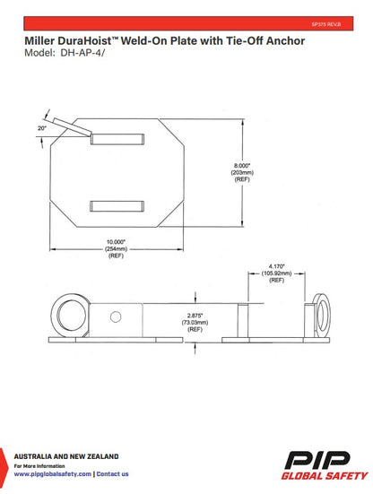 Miller DuraHoist Mount Sleeves, Parts and Accessories