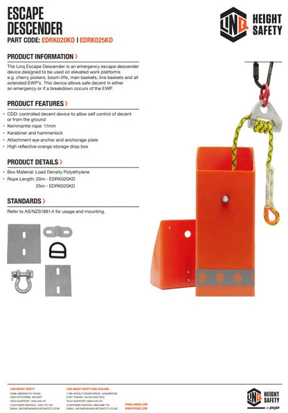 Linq Escape Descender 20m