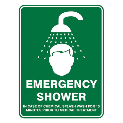 Pratt Emergency Shower & Eyewash Signs and Optional Wall Mounting Brackets