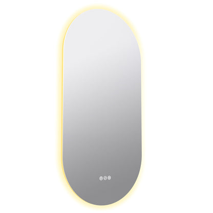 Euro Mirror KÄPSEL Pill Mirror - 500mm x 1000mm - Various Frame Colours
