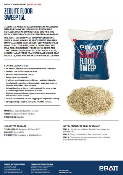 Pratt Floor Sweep Spill Containment - General Purpose and Zeolite