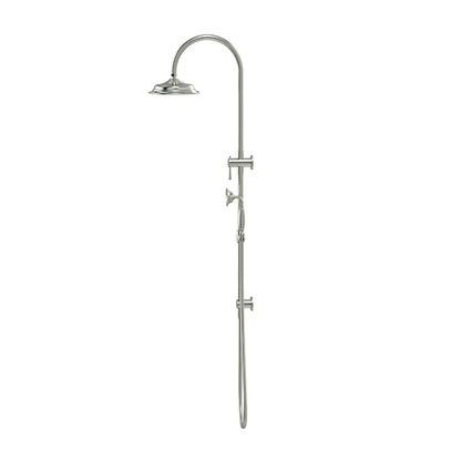 Meir Harrington Brushed Nickel Combination Shower Rail Set