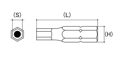 Hobson Metric Post / Pin Hex Socket Bit - Individual