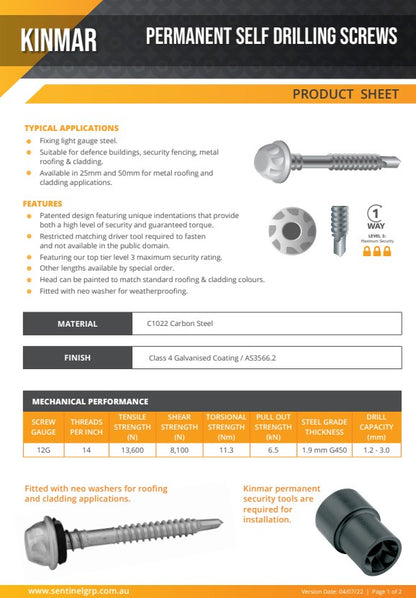 Kinmar Permanent Drive Socket - in Various Metric Sizes
