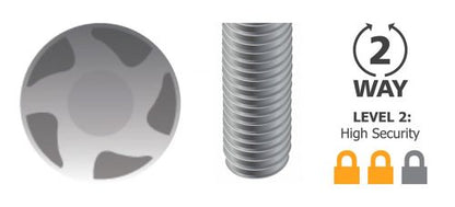 Kinmar Removable Security Bolt M8 Box of 100 - 2 Material Options in Various Lengths