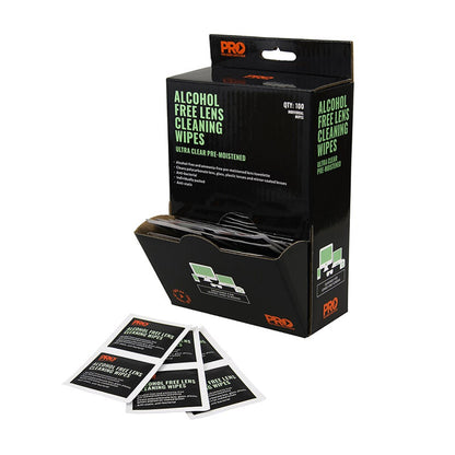 Pro Choice Lens Cleaning Wipes - Anti-Fog or Alcohol Free Box of 100
