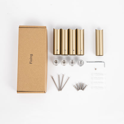 Radiant Full Set of Replacement Round Bar 80mm Brackets & Fixings for RTR Range of Towel Rails - Various Colour Finishes