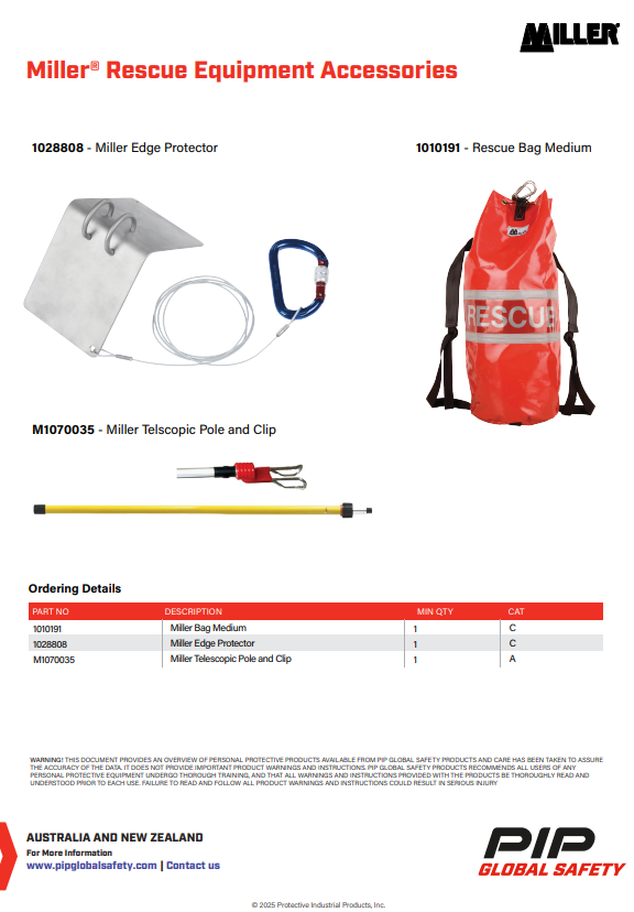 Miller SafEscape Rescue Systems and Accessories