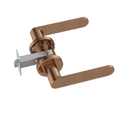 Meir Curvae Flat Privacy Lever Door Handles - various colour finishes