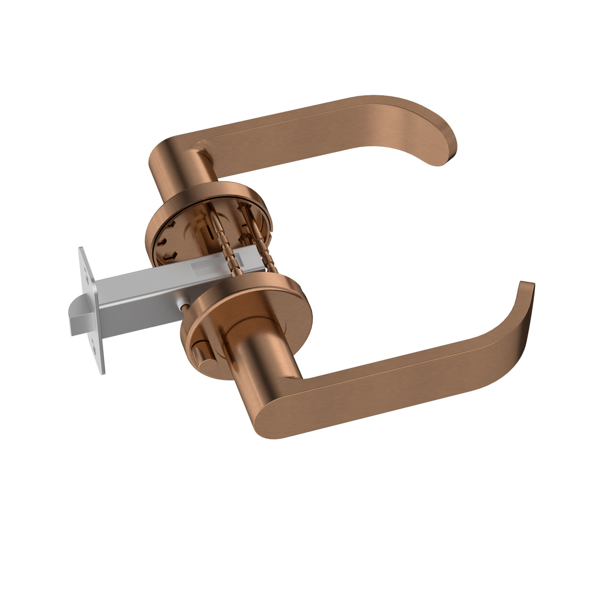 Meir Curvae Return Privacy Lever Door Handles - various colour finishes